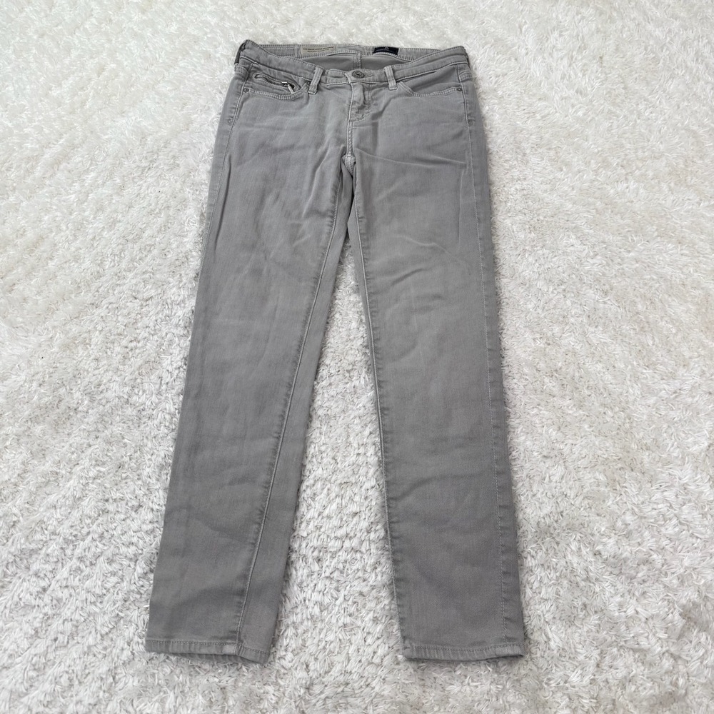 AG Adriano Goldschmied Jeans Women's 24P Stevie Ankle Zip Petite Slim Straight